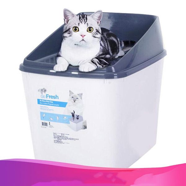 other cat supplies half-sealed large space litter box with plastic mesh lid durable kitten toilet easy entrance for clean design
other cat supplies half-sealed large space litter box with plastic mesh lid durable kitten toilet easy entrance for clean design