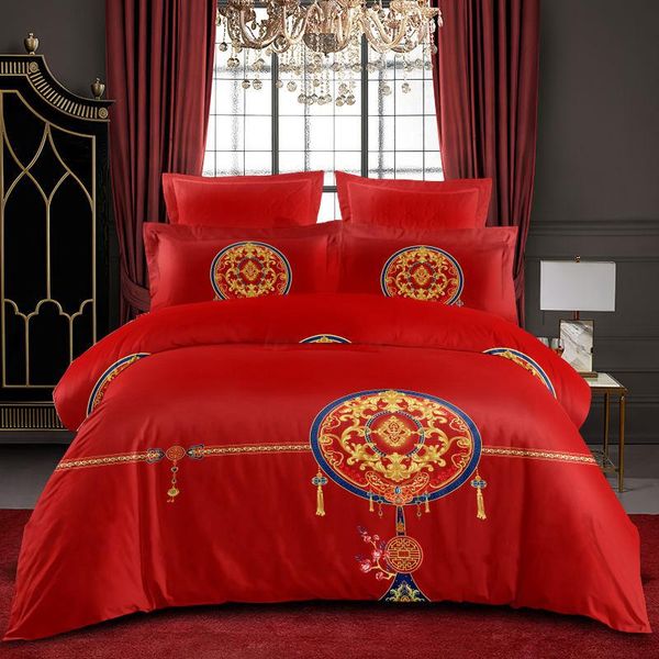 bedding sets chinese red bedclothes full polyester 4pc set duvet cover pillowcase flat sheet home textiles bedroom bedspreads
bedding sets chinese red bedclothes full polyester 4pc set duvet cover pillowcase flat sheet home textiles bedroom bedspreads
