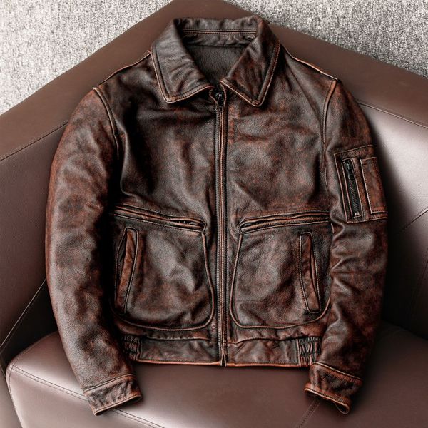 men's leather & faux spring and autumn new genuine jacket vintage cowhide coat casual flight suit clothing size s-5xl nl8w xw2f sa, Black
men's leather & faux spring and autumn new genuine jacket vintage cowhide coat casual flight suit clothing size s-5xl nl8w xw2f sa, Black