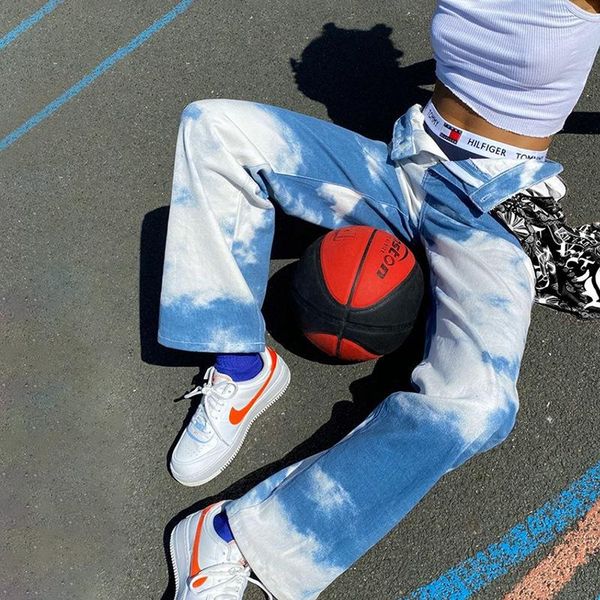 high waist loose denim pants contrast color women casual all-matching jeans fashion wide leg trousers women's, Blue
high waist loose denim pants contrast color women casual all-matching jeans fashion wide leg trousers women's, Blue