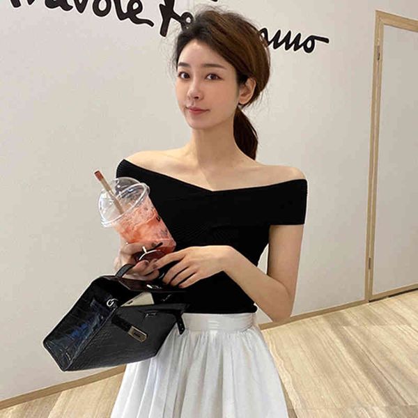 lucyever fashion slim slash-neck knitted shirt women summer sleeveless backless knit woman elastic tanks ladies 210521, White
lucyever fashion slim slash-neck knitted shirt women summer sleeveless backless knit woman elastic tanks ladies 210521, White