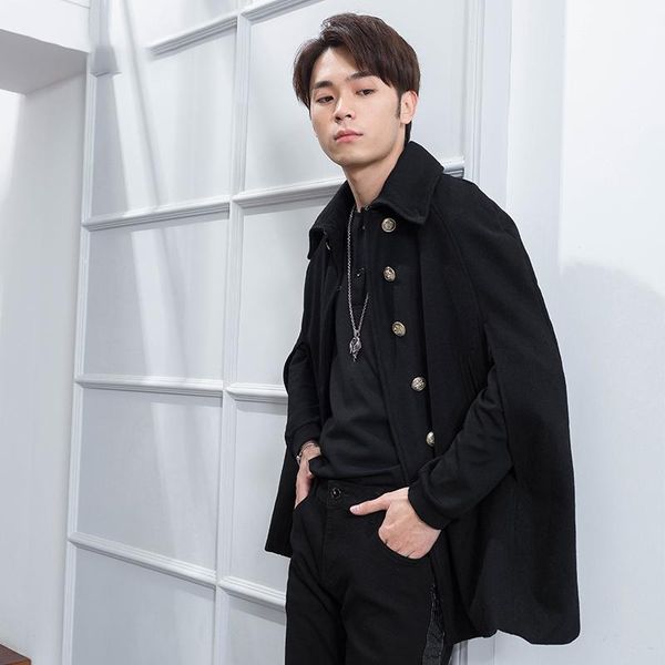 men's wool & blends large size sleeveless black coat long section woolen shawl cloak bat shirt double breasted
men's wool & blends large size sleeveless black coat long section woolen shawl cloak bat shirt double breasted