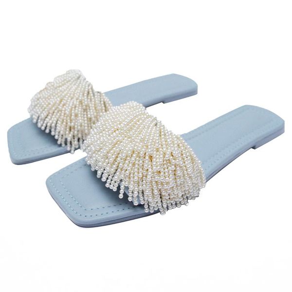slippers flats 2021 summer holiday beach shoes woman handmade pearl slides sky blue elegant sandalias flip flops, Black
slippers flats 2021 summer holiday beach shoes woman handmade pearl slides sky blue elegant sandalias flip flops, Black