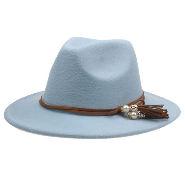 fedora hats women men rope elegant casual felted panamas men caps women hats solid wide brim white black khaki fringe women hats, Blue;gray
fedora hats women men rope elegant casual felted panamas men caps women hats solid wide brim white black khaki fringe women hats, Blue;gray