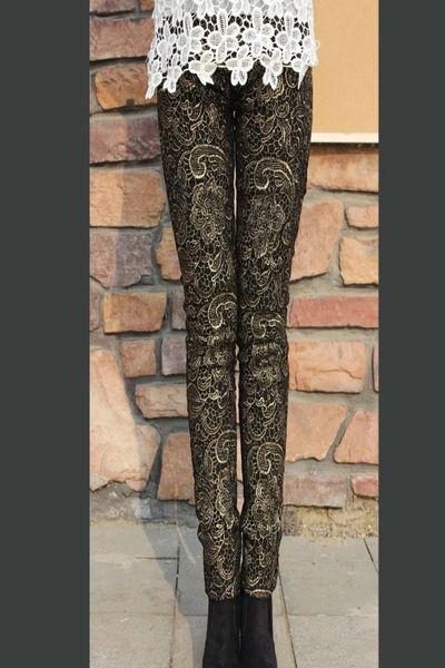 women's pants & capris woman spring plus size mid elastic waist full length pencil female stretch bodycon bronzing lace leggings trouse, Black;white
women's pants & capris woman spring plus size mid elastic waist full length pencil female stretch bodycon bronzing lace leggings trouse, Black;white