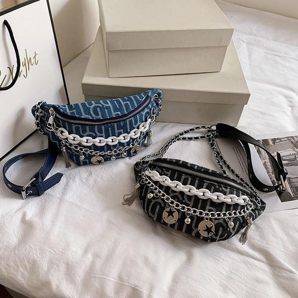 waist bags women bag women's fashion versatile female denim shoulder chain chest casual
waist bags women bag women's fashion versatile female denim shoulder chain chest casual
