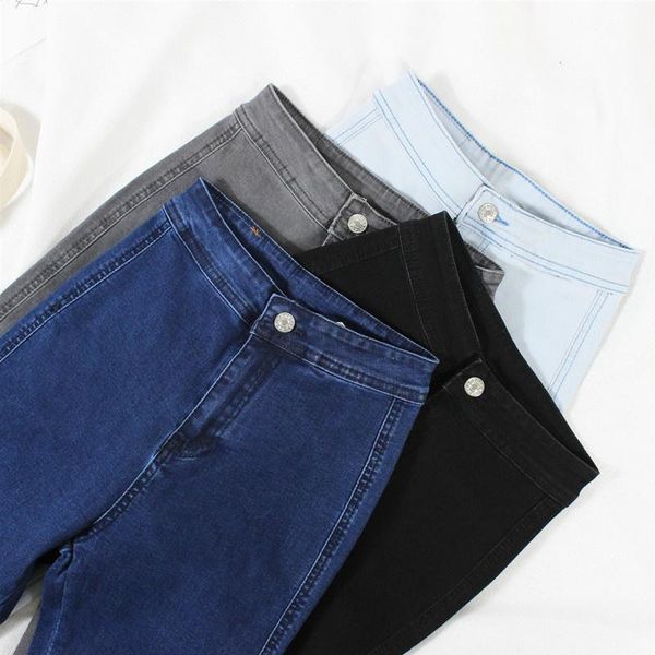 women's jeans autumn/winter european and american style minimalist basic stretch slimming tight high waist cropped for women, Blue
women's jeans autumn/winter european and american style minimalist basic stretch slimming tight high waist cropped for women, Blue