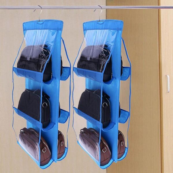 storage bags 6 pocket hanging bag organizer wardrobe transparent for handbag closet shoes door wall sundries pouch
storage bags 6 pocket hanging bag organizer wardrobe transparent for handbag closet shoes door wall sundries pouch