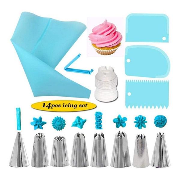 baking & pastry tools 14pcs/set icing piping cream bag 8 stainless steel nozzle set diy cake decorating tips kitchen accessories*
baking & pastry tools 14pcs/set icing piping cream bag 8 stainless steel nozzle set diy cake decorating tips kitchen accessories*