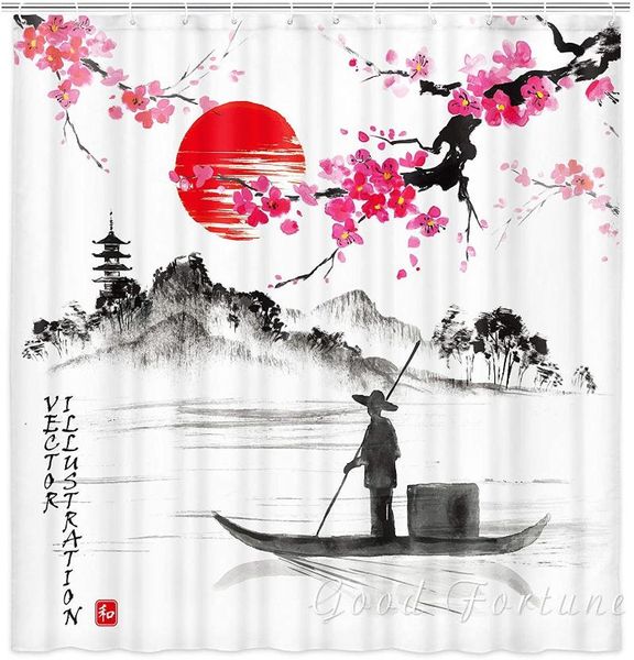 shower curtains chinese ink painting red sun natural scenery cherry blossom, bathroom decoration waterproof fabric curtain
shower curtains chinese ink painting red sun natural scenery cherry blossom, bathroom decoration waterproof fabric curtain