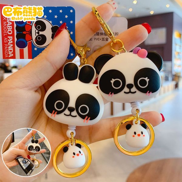 key chain genuine babu panda doll anti theft creative cute men's and women's bags retractable, Silver
key chain genuine babu panda doll anti theft creative cute men's and women's bags retractable, Silver