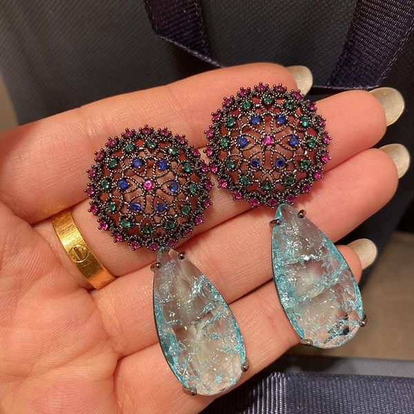 fashion bilincolor blue broken cubic zirconia luxury elegant drop bridal earring for women vintage flower wedding jewelry dangle & chandelie, Silver
fashion bilincolor blue broken cubic zirconia luxury elegant drop bridal earring for women vintage flower wedding jewelry dangle & chandelie, Silver