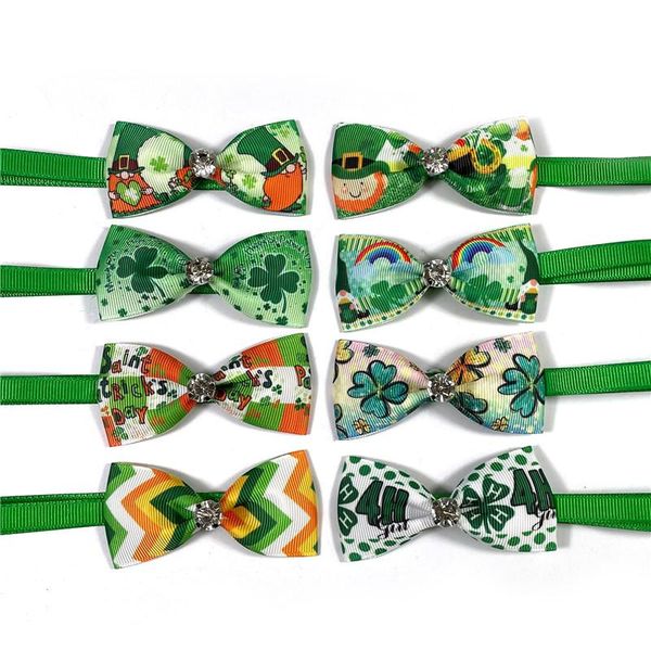 50/100pcs st. patrick's pet dog neckties diamod accessories small dogs bowtie cat puppy bowties collar supplies apparel
50/100pcs st. patrick's pet dog neckties diamod accessories small dogs bowtie cat puppy bowties collar supplies apparel