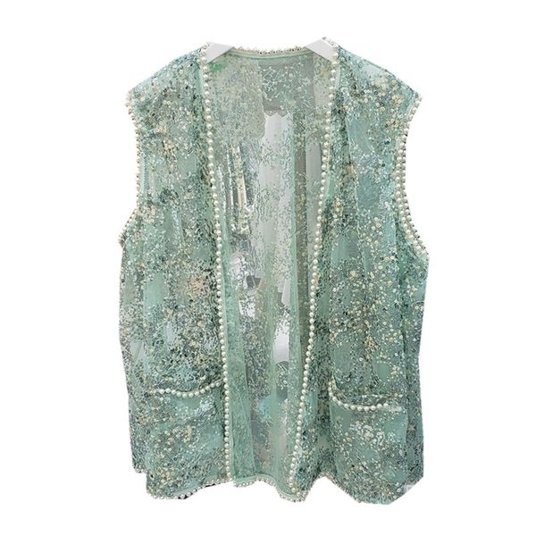 chic summer european french sweet women pearls beads sequined vest lady glitter v-neck cardigan thin sleeveless jacket, Black;brown
chic summer european french sweet women pearls beads sequined vest lady glitter v-neck cardigan thin sleeveless jacket, Black;brown