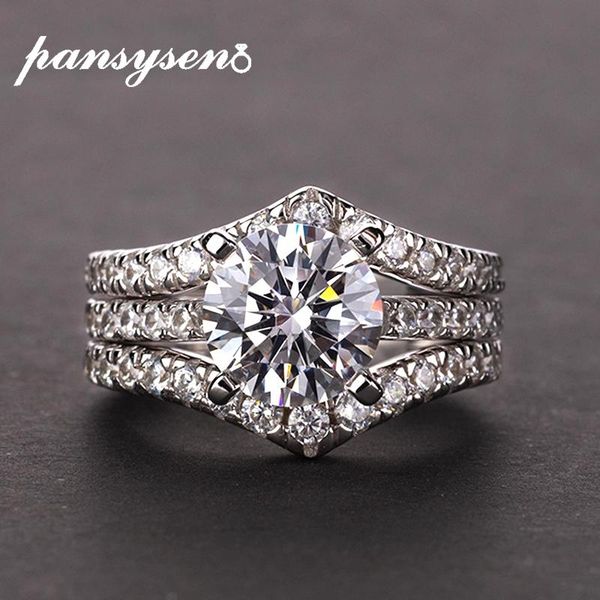 cluster rings pansysen classic 8mm spinel wedding engagement ring solid 925 sterling silver cocktail for women fine jewelry bridal sets, Golden;silver 
cluster rings pansysen classic 8mm spinel wedding engagement ring solid 925 sterling silver cocktail for women fine jewelry bridal sets, Golden;silver