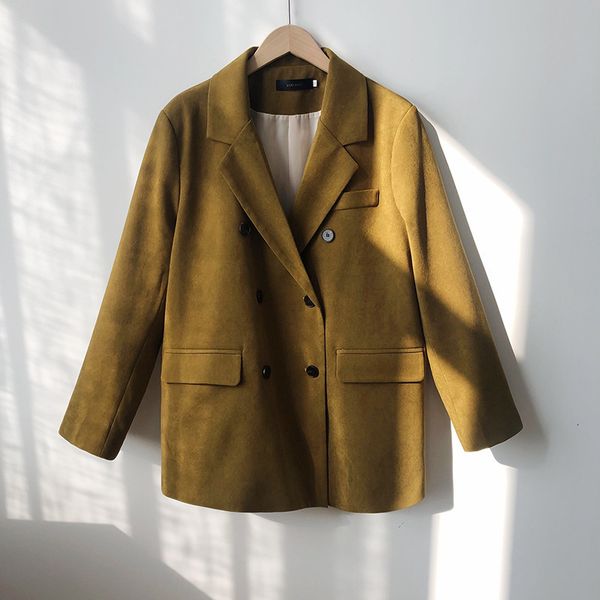 women's jackets vintage shoulder pad double-breasted woamn blazers suits loose casual autumn fashion ladies 66g0, Black;brown
women's jackets vintage shoulder pad double-breasted woamn blazers suits loose casual autumn fashion ladies 66g0, Black;brown