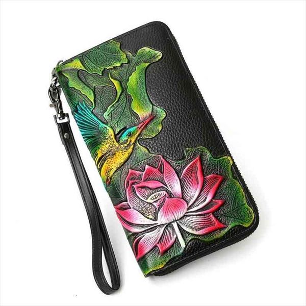 genuine leather wallet female long women wallets and purses brand clutch purse floral real money bag, Red;black
genuine leather wallet female long women wallets and purses brand clutch purse floral real money bag, Red;black
