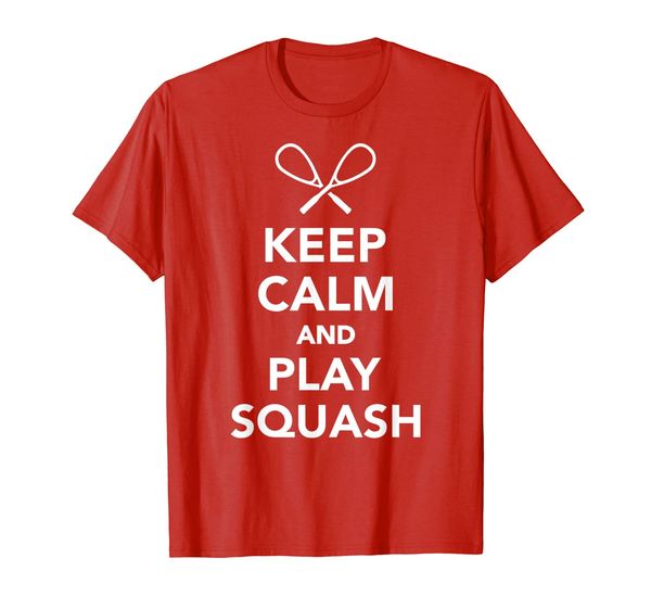 keep calm and play squash t-shirt, White;black 
keep calm and play squash t-shirt, White;black