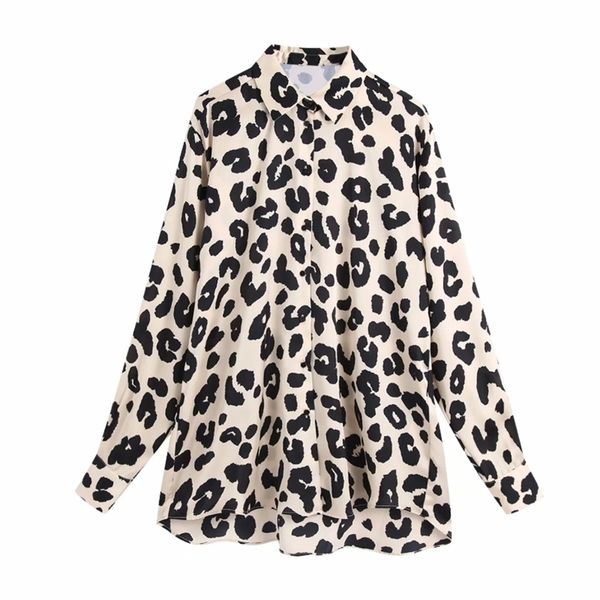 women leopard print turndown collar satin shirt female long sleeve blouse casual lady loose blusas s8160 210323, White
women leopard print turndown collar satin shirt female long sleeve blouse casual lady loose blusas s8160 210323, White