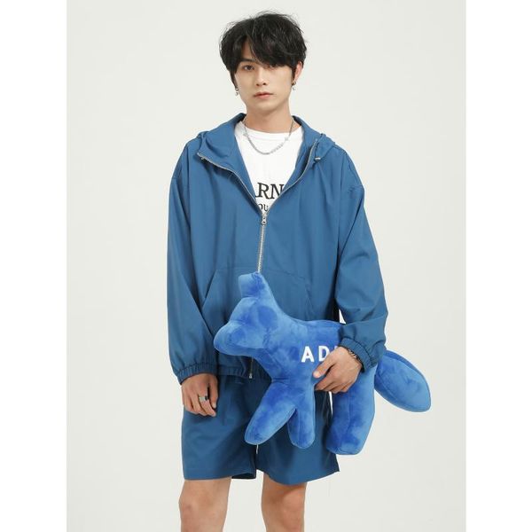 - 2021 spring and summer hooded cardigan korean trend pure color couple suit men's clothing tracksuits, Gray
- 2021 spring and summer hooded cardigan korean trend pure color couple suit men's clothing tracksuits, Gray