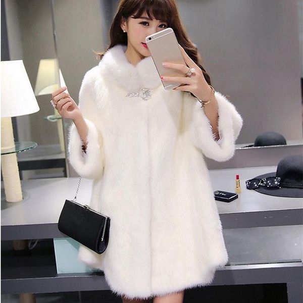 women's wool & blends black/white women imitation mink fur jackets long section female man-made overcoats large size casual faux o
women's wool & blends black/white women imitation mink fur jackets long section female man-made overcoats large size casual faux o