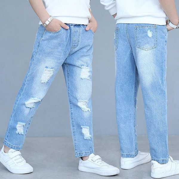 jeans 2021 kids boys pants boy's hole denim trousers autumn sports big children korean casual loose clothes j122, Blue
jeans 2021 kids boys pants boy's hole denim trousers autumn sports big children korean casual loose clothes j122, Blue