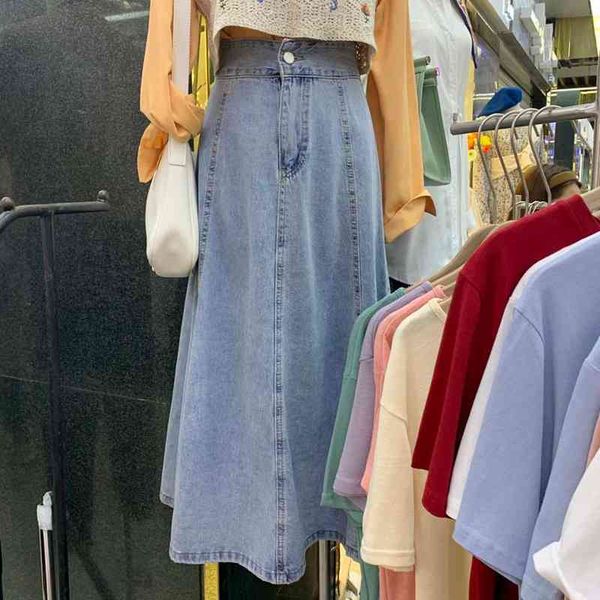 korean fashion woman long jean skirts temperament high waisted denim faldas para spring summer all match female jupe 210514, Black
korean fashion woman long jean skirts temperament high waisted denim faldas para spring summer all match female jupe 210514, Black