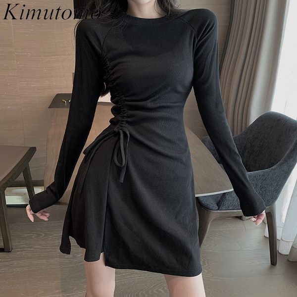 kimutomo solid black casual mini dresses women o-neck long sleeve slim waist a-line vestidos fashion spring korea chic 210521, Black;gray
kimutomo solid black casual mini dresses women o-neck long sleeve slim waist a-line vestidos fashion spring korea chic 210521, Black;gray