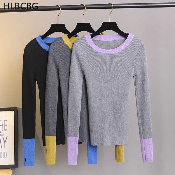 women's sweaters ladies knitted sweater with thumb hole patwork spring autumn women basic pullover soft slim fit knitwear fem, White;black
women's sweaters ladies knitted sweater with thumb hole patwork spring autumn women basic pullover soft slim fit knitwear fem, White;black