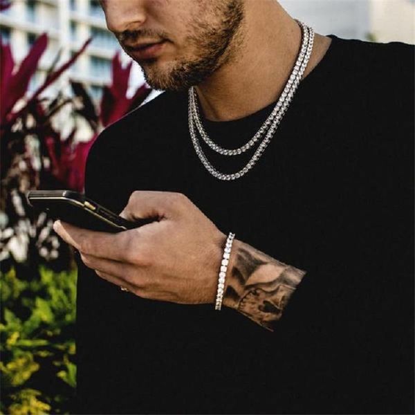 link, chain luxury 5mm men's bracelet 1-row tennis rap singer jewelry bling dancer, Black
link, chain luxury 5mm men's bracelet 1-row tennis rap singer jewelry bling dancer, Black