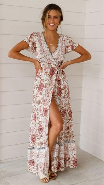 casual dresses summer holiday print deep v-neck split maxi short sleeve long es beach style women clothing robe longue femme, Black;gray
casual dresses summer holiday print deep v-neck split maxi short sleeve long es beach style women clothing robe longue femme, Black;gray