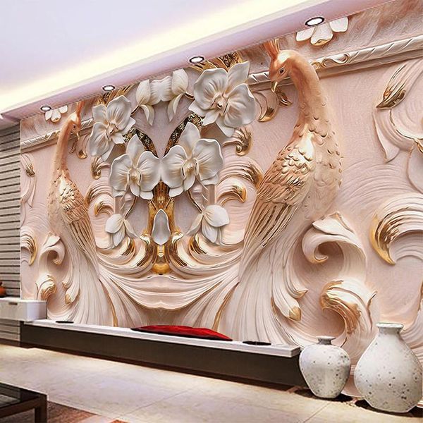wallpapers custom po wallpaper 3d relief peacock butterfly floral mural living room tv background home decor wall cloth paper
wallpapers custom po wallpaper 3d relief peacock butterfly floral mural living room tv background home decor wall cloth paper