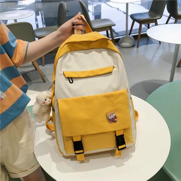 live paragraph 2021 style nylon contrast color schoolbag fashion college hand shoulders dual purpose backpack school bags 
live paragraph 2021 style nylon contrast color schoolbag fashion college hand shoulders dual purpose backpack school bags