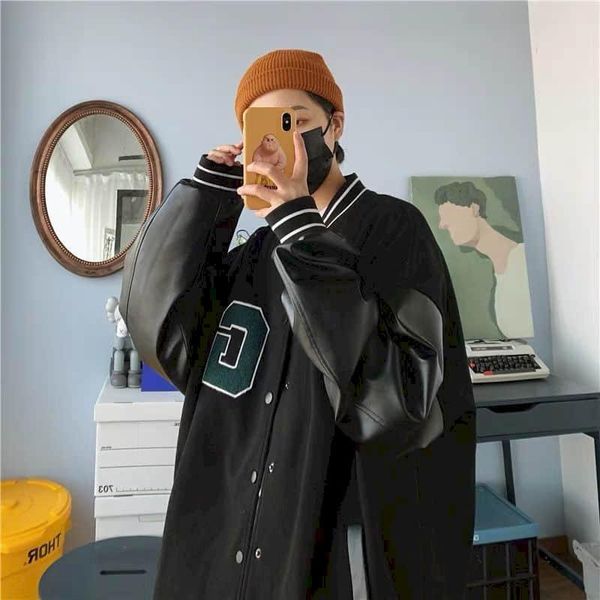 men's jackets baseball uniform jacket men women hong kong style bf trend retro light up street stitching leather korean motorcycle top, Black;brown
men's jackets baseball uniform jacket men women hong kong style bf trend retro light up street stitching leather korean motorcycle top, Black;brown
