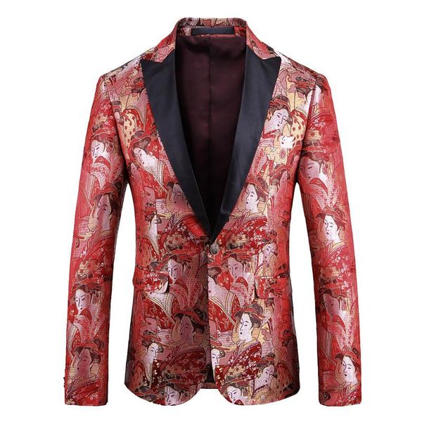 men's suits & blazers suit blazer high-grade embroidery court style large size single west business casual, White;black
men's suits & blazers suit blazer high-grade embroidery court style large size single west business casual, White;black