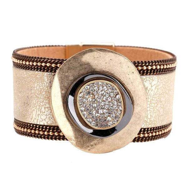 charm bracelets amorcome bohemian gold color wide wrap leather bracelet for women female big irregular round rhinestone gift, Golden;silver
charm bracelets amorcome bohemian gold color wide wrap leather bracelet for women female big irregular round rhinestone gift, Golden;silver