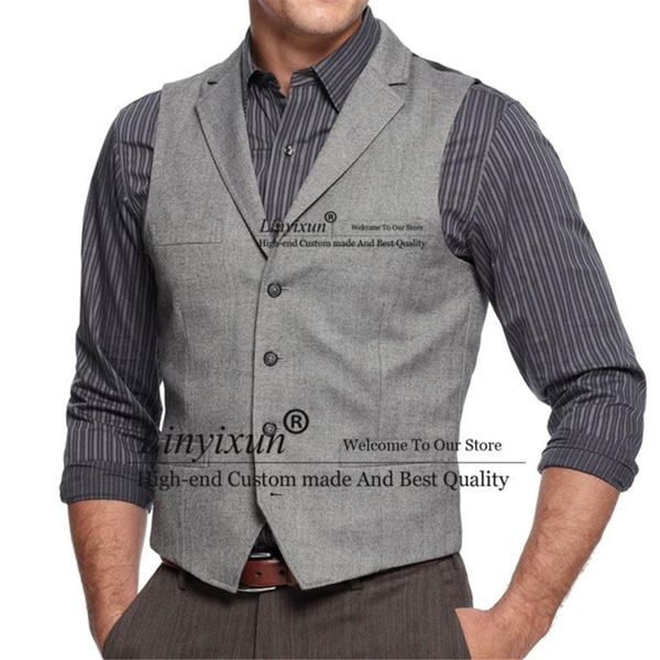men's vests handsome gray slim fit men suit vest casual male waistcoat with notched lapel wedding groom groomsmen tuxedo chaleco hombre, Black;white
men's vests handsome gray slim fit men suit vest casual male waistcoat with notched lapel wedding groom groomsmen tuxedo chaleco hombre, Black;white