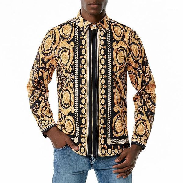 luxury floral shirt men royal crown print mens dress shirts slim fit casual camisas hombre baroque party business men's, White;black
luxury floral shirt men royal crown print mens dress shirts slim fit casual camisas hombre baroque party business men's, White;black