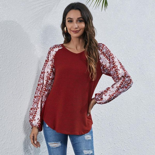 women's t-shirt floral print long sleeve fashion clothes womens 2021 autumn spring chiffon patchworked femme casual ladies t shirts, White
women's t-shirt floral print long sleeve fashion clothes womens 2021 autumn spring chiffon patchworked femme casual ladies t shirts, White