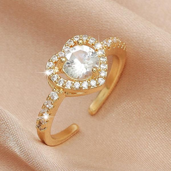 wedding rings korean delicate heart cubic zircon for women girls micro paved open adjustable ring fashion jewelry gifts, Slivery;golden
wedding rings korean delicate heart cubic zircon for women girls micro paved open adjustable ring fashion jewelry gifts, Slivery;golden