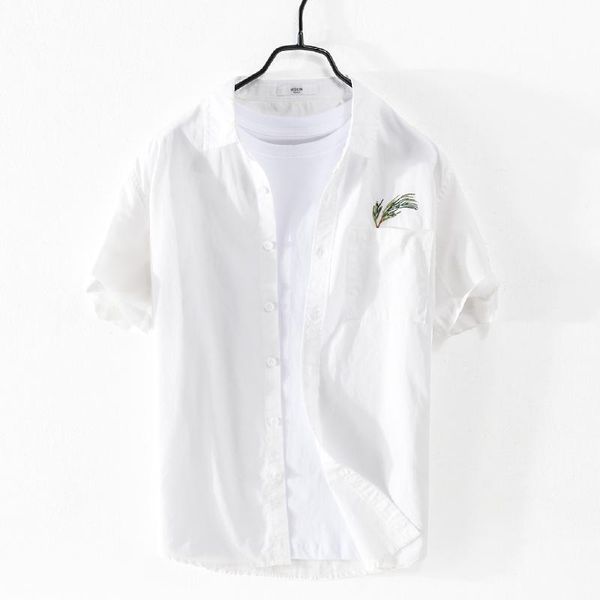 men's casual shirts 100% cotton style suehaiwe's brand men solid embroidered short sleeve white shirt for chemise camisa, White;black
men's casual shirts 100% cotton style suehaiwe's brand men solid embroidered short sleeve white shirt for chemise camisa, White;black