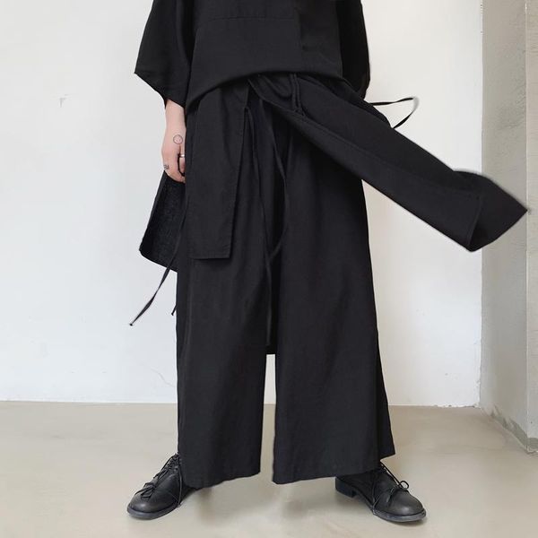men's pants 2021 men cotton irregular bandage wide-leg harem trousers streetwear pant hip hop casual joggers hombre, Black
men's pants 2021 men cotton irregular bandage wide-leg harem trousers streetwear pant hip hop casual joggers hombre, Black