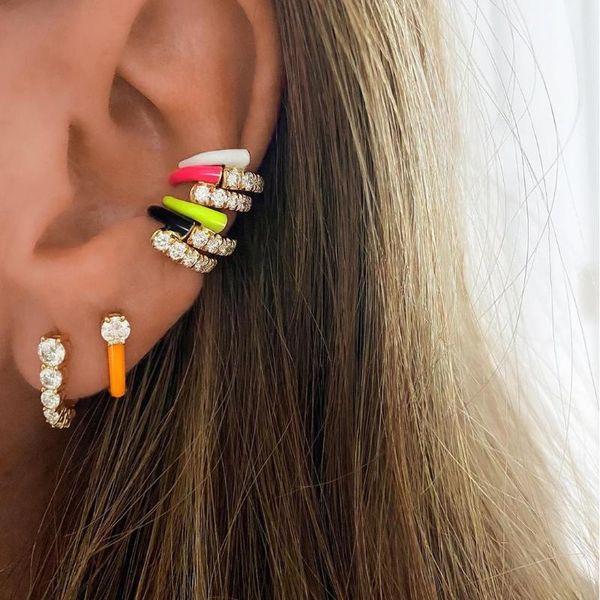 hoop & huggie punki 2021 summer neon colorful enamel yellow white orange pink mini small fluorescent earring, Golden;silver
hoop & huggie punki 2021 summer neon colorful enamel yellow white orange pink mini small fluorescent earring, Golden;silver