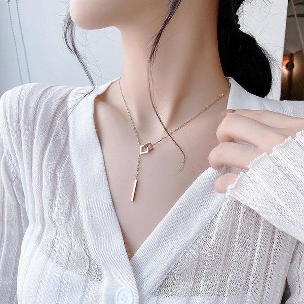 chains korean style simple personality girl metal box pendant tassel clavicle chain necklace for women fashion jewelry accessories, Silver
chains korean style simple personality girl metal box pendant tassel clavicle chain necklace for women fashion jewelry accessories, Silver