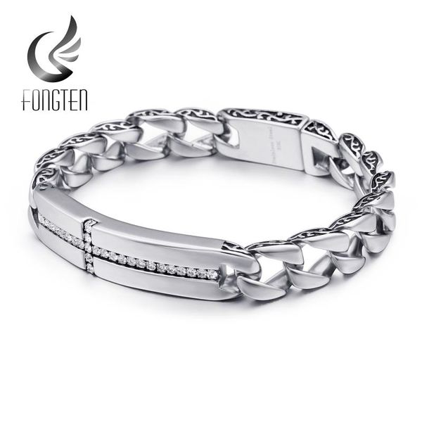 fongten cross zircon cuban chain bracelet men stainless steel punk charm bracelets jewelry, Golden;silver
fongten cross zircon cuban chain bracelet men stainless steel punk charm bracelets jewelry, Golden;silver