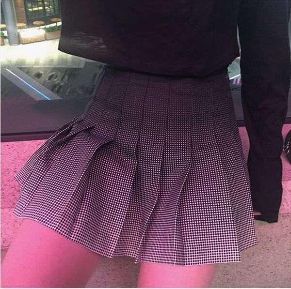 spring and summer korean womens skirt retro a line plaid high waist, Black
spring and summer korean womens skirt retro a line plaid high waist, Black