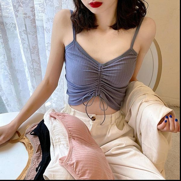 womens tank lace up bandage cropped summer fashion women knitted spaghetti strap camis wdc4704, White
womens tank lace up bandage cropped summer fashion women knitted spaghetti strap camis wdc4704, White