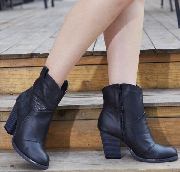 boots spring mode star chopped side stars chunky heel ankle boots ladies with foot point martin high qsde, Black
boots spring mode star chopped side stars chunky heel ankle boots ladies with foot point martin high qsde, Black