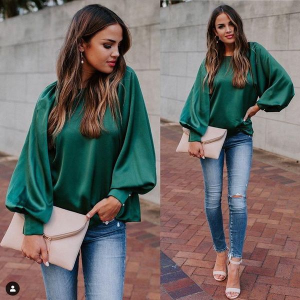 women's blouses & shirts 2021 spring and autumn round neck bubble long-sleeved solid color chiffon fashion casual shirt, White
women's blouses & shirts 2021 spring and autumn round neck bubble long-sleeved solid color chiffon fashion casual shirt, White