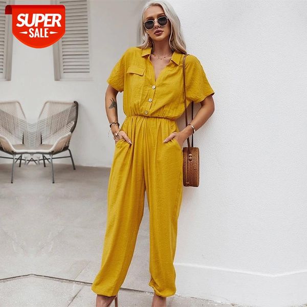 2021 Spring Summer New Loose Jumpsuits Women Casual Solid Color Turn Down Collar Fake Pocket Shirt Jumpsuits #nw0S, White
2021 Spring Summer New Loose Jumpsuits Women Casual Solid Color Turn Down Collar Fake Pocket Shirt Jumpsuits #nw0S, White